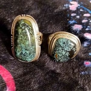 P Sanchez sterling silver Turquoise rings